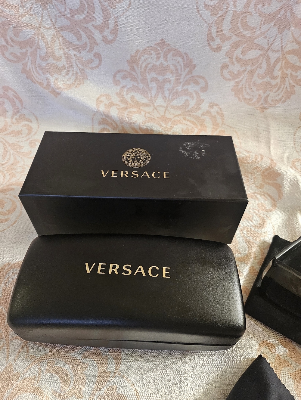 Authentic Versace Sunglass Eyeglass Case Box Dust Cloth W/unbranded Glasses Set - Picture 10 of 15